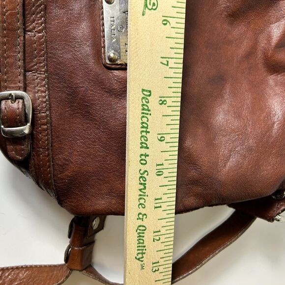 Valentina Italia Brown Leather Croco Embossed Bucket Sling Crossbd Shoulder Bag - Picture 12 of 14